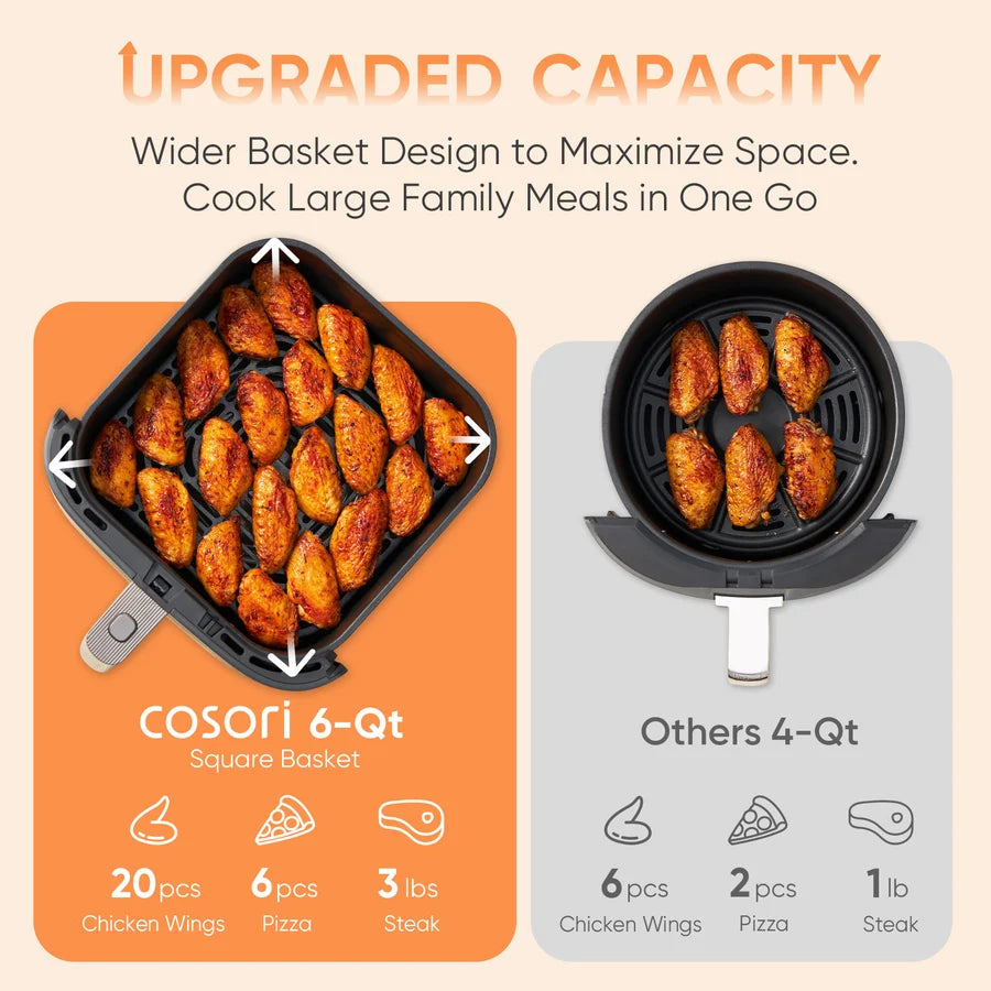 Cosori TurboBlaze™ 6.0-Quart Air Fryer - Dark Gray